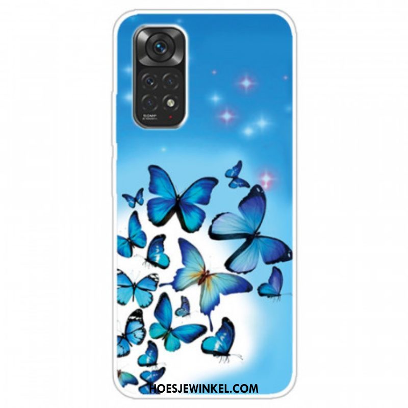 Hoesje voor Xiaomi Redmi Note 11 / 11S Blauwe Vlinders