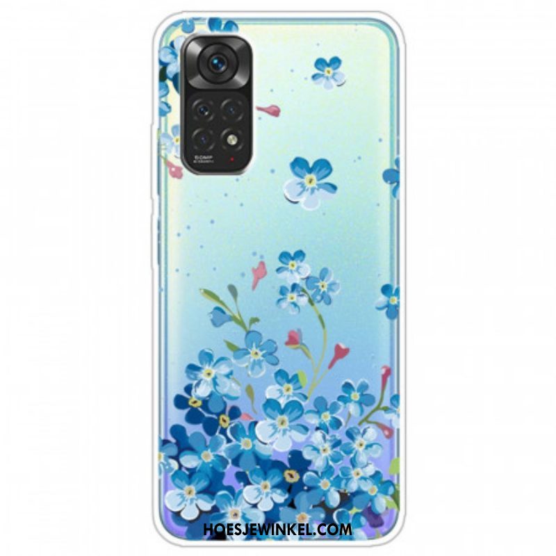 Hoesje voor Xiaomi Redmi Note 11 Pro / 11 Pro 5G Boeket Van Blauwe Bloemen