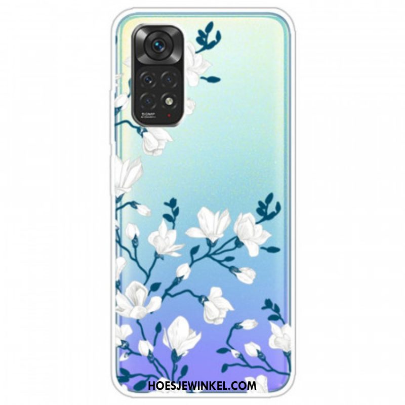 Hoesje voor Xiaomi Redmi Note 11 Pro / 11 Pro 5G Witte Bloemen