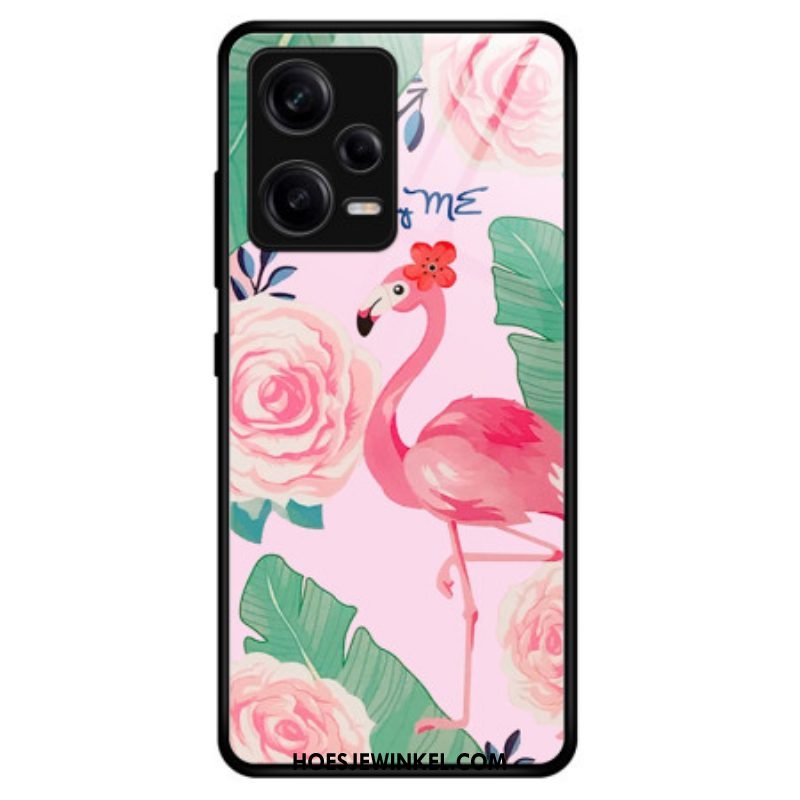 Hoesje voor Xiaomi Redmi Note 12 Pro Flamingo Gehard Glas