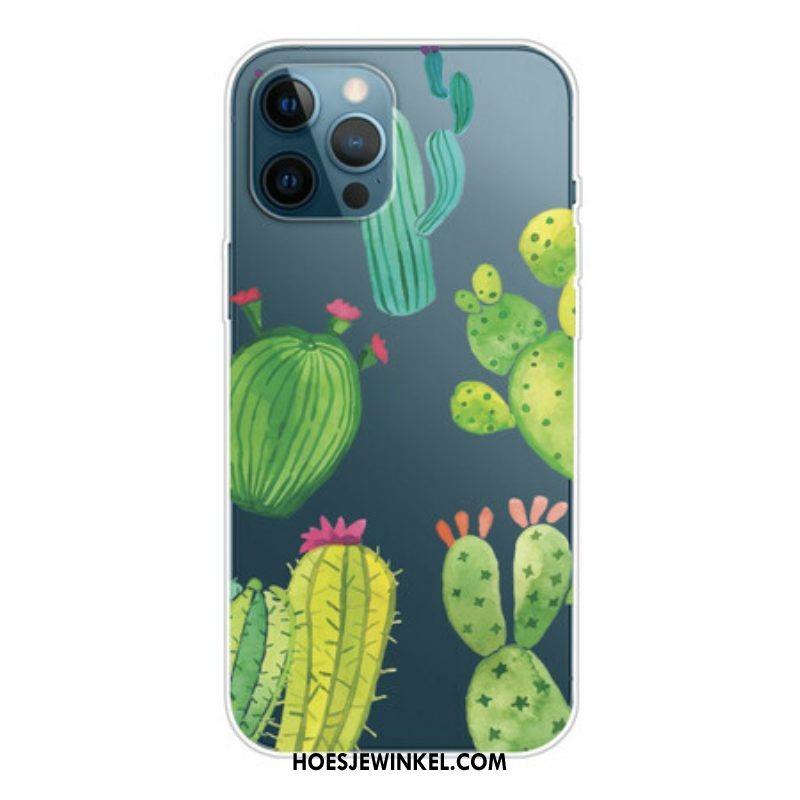 Hoesje voor iPhone 13 Pro Aquarel Cactussen