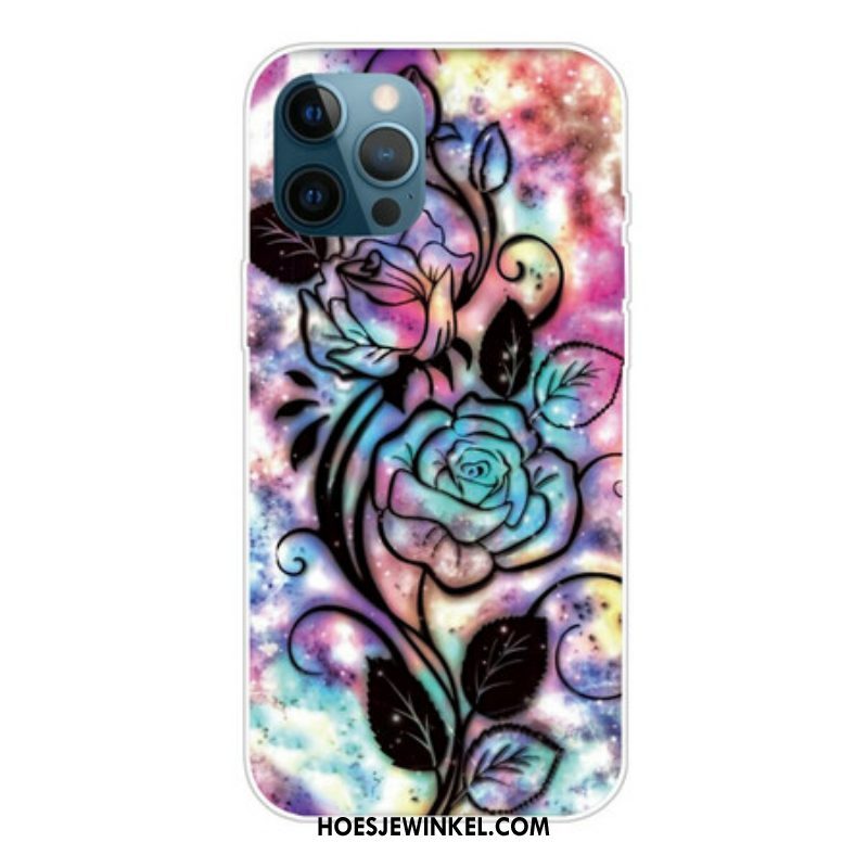 Hoesje voor iPhone 13 Pro Grafische Bloem