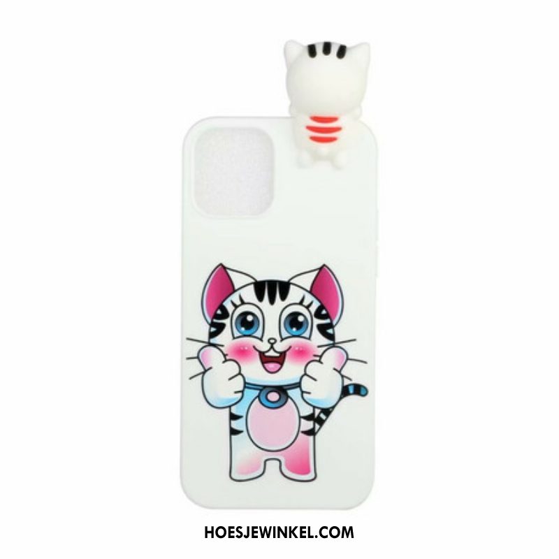 Hoesje voor iPhone 13 Pro Kattenplezier 3d