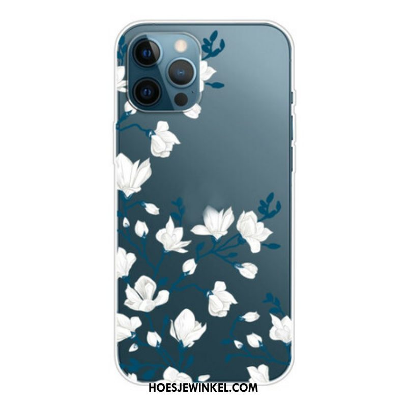 Hoesje voor iPhone 13 Pro Max Witte Bloemen