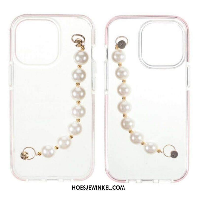 Hoesje voor iPhone 13 Pro Siliconen Armband Kralen