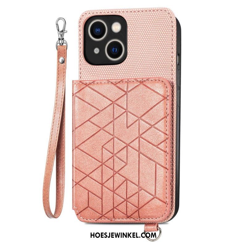 Hoesje voor iPhone 14 Plus Kunstleer Kaarthouder Etui