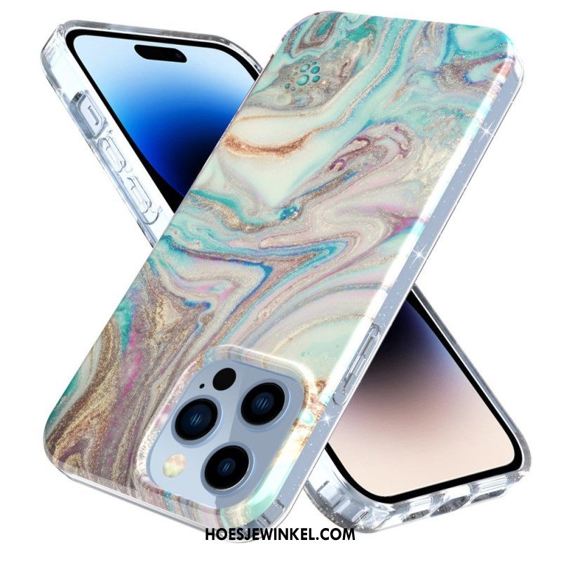 Hoesje voor iPhone 14 Pro Enkel Marmer