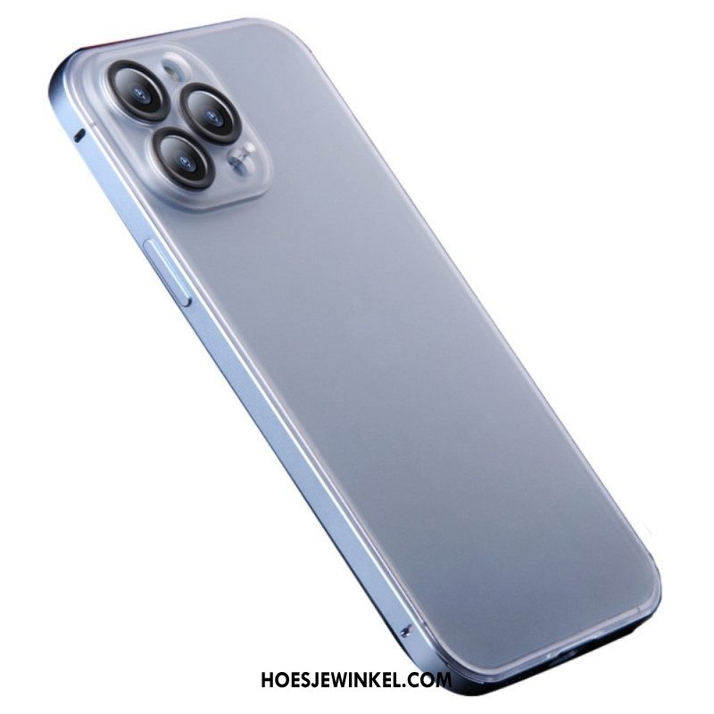 Hoesje voor iPhone 14 Pro Frosted Metalen Effect