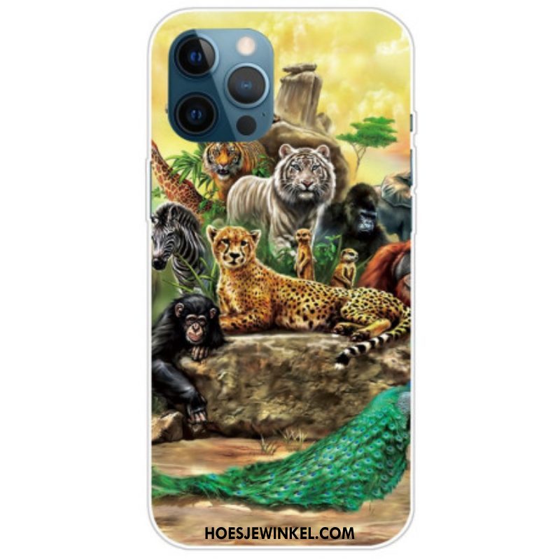 Hoesje voor iPhone 14 Pro Max Safari-dieren