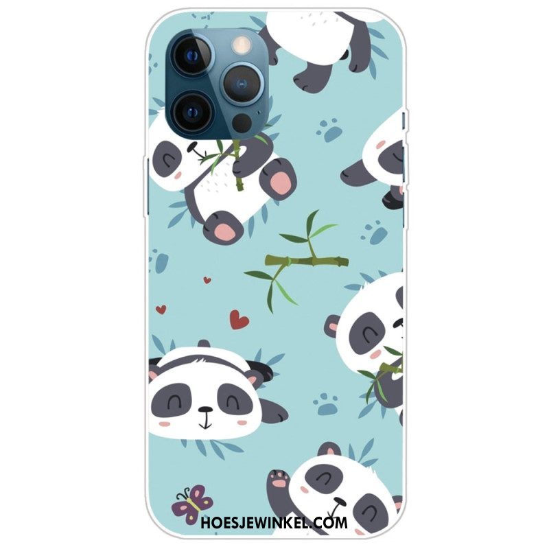 Hoesje voor iPhone 14 Pro Max Stelletje Panda's