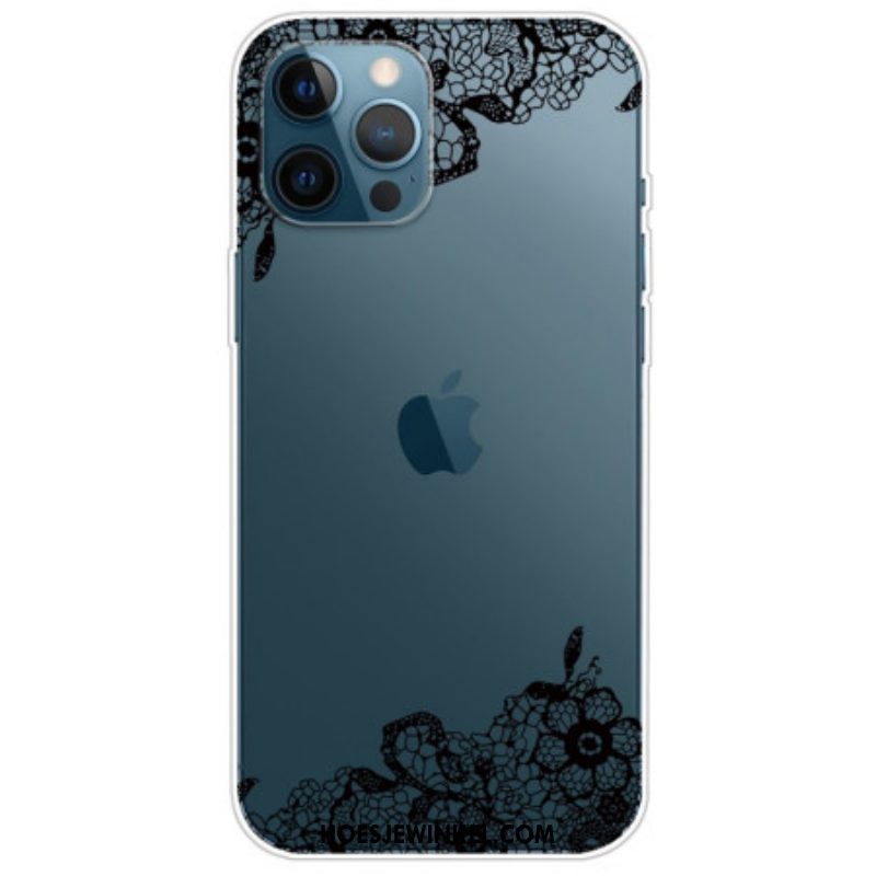 Hoesje voor iPhone 14 Pro Naadloos Kant