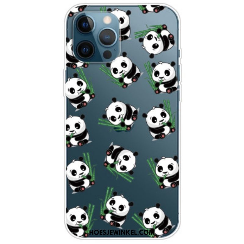 Hoesje voor iPhone 14 Pro Transparante Kleine Panda's