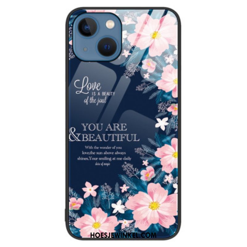 Hoesje voor iPhone 15 Plus Liefde Voor Roze Bloemen