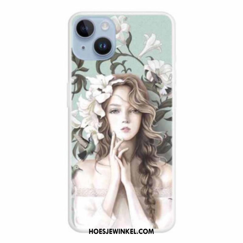 Hoesje voor iPhone 15 Plus Mooi Jong Meisje