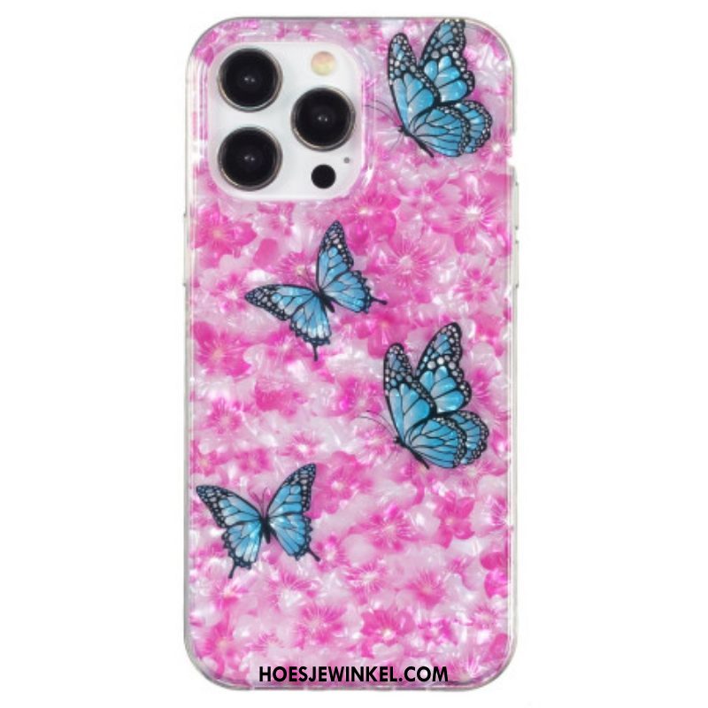 Hoesje voor iPhone 15 Pro Bloemen En Vlinders