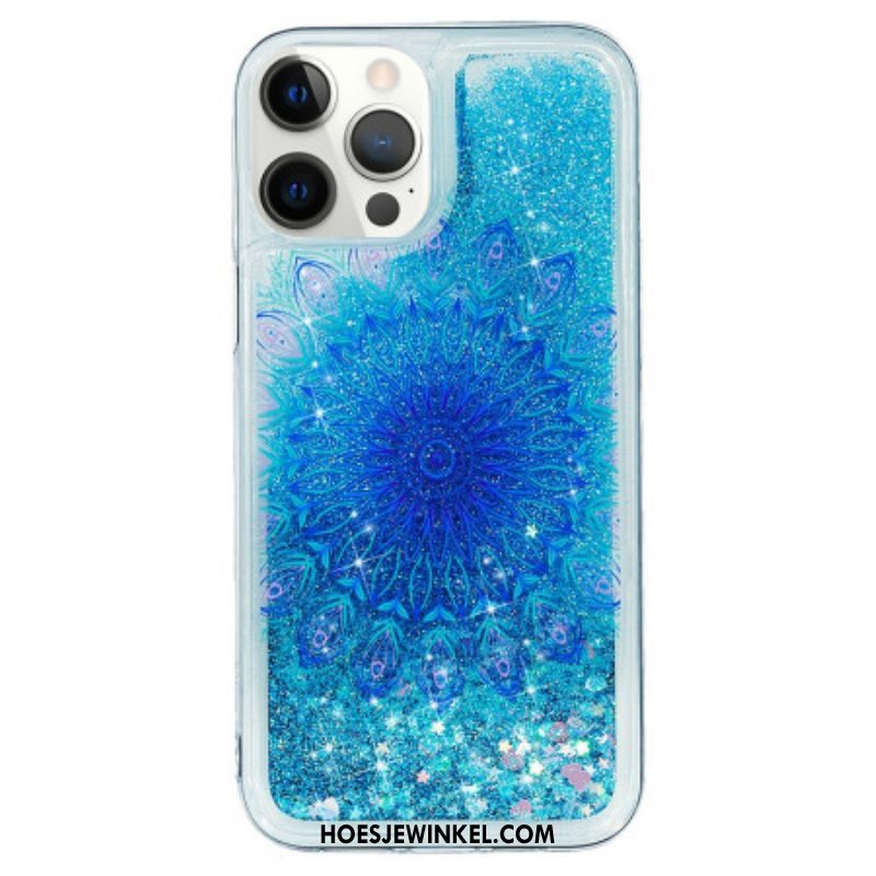 Hoesje voor iPhone 15 Pro Mandala-glitter