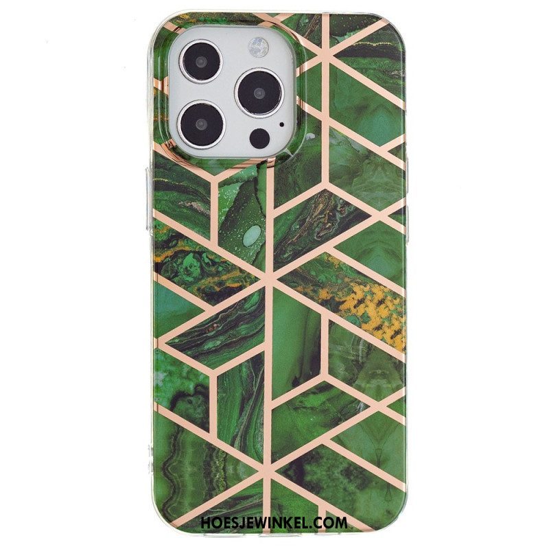 Hoesje voor iPhone 15 Pro Max Geometrisch Marmer