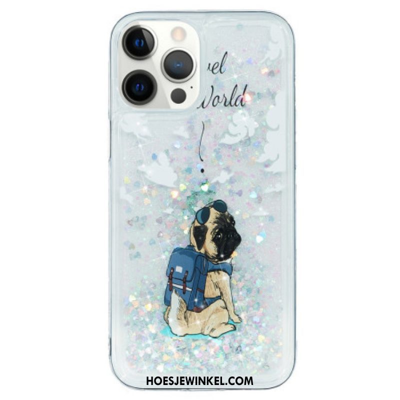 Hoesje voor iPhone 15 Pro Max Glitterhond