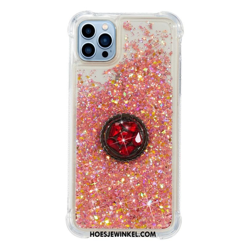 Hoesje voor iPhone 15 Pro Max Pailletten Met Steunring