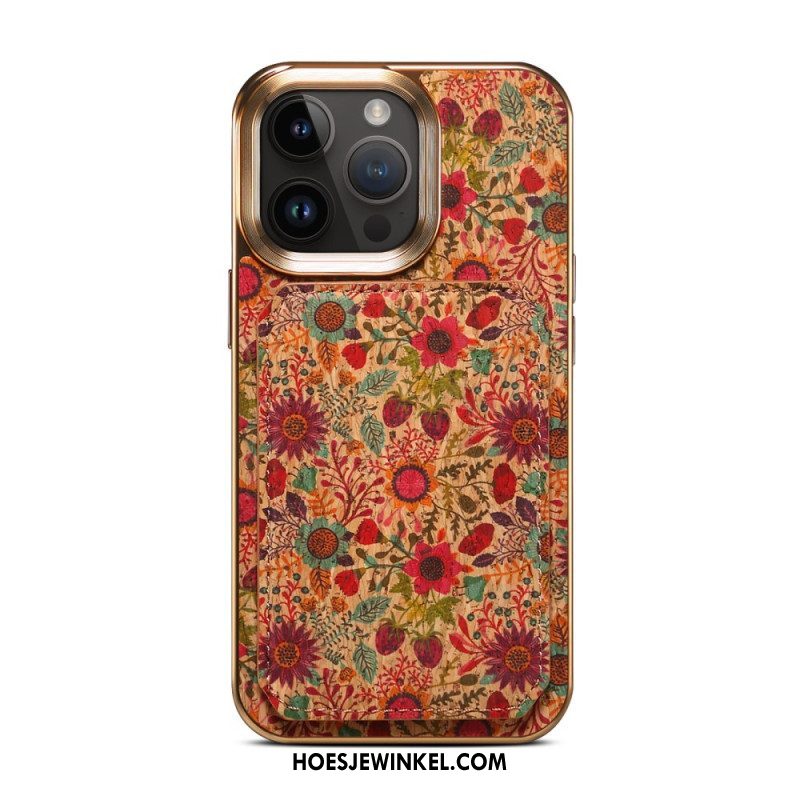 Hoesje voor iPhone 15 Pro Max Vintage Houder Kaarthouder