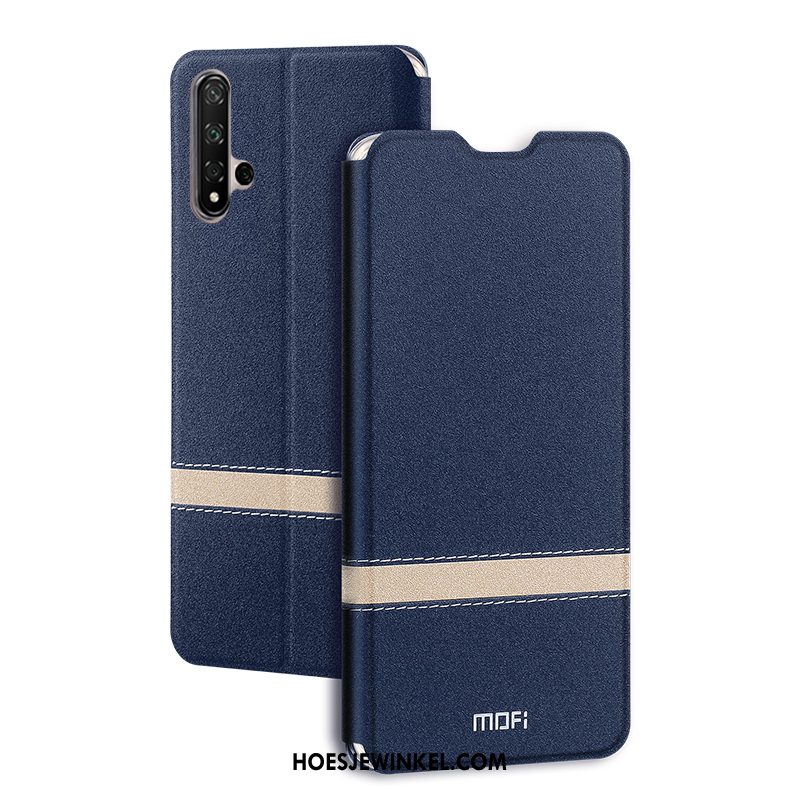 Honor 20 Hoesje Bescherming Leren Etui Blauw, Honor 20 Hoesje Jeugd Persoonlijk