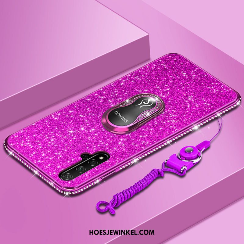 Honor 20 Hoesje Purper Doek Bescherming, Honor 20 Hoesje All Inclusive Anti-fall