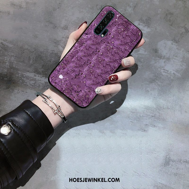 Honor 20 Pro Hoesje Schrobben Purper Siliconen, Honor 20 Pro Hoesje Bescherming Scheppend