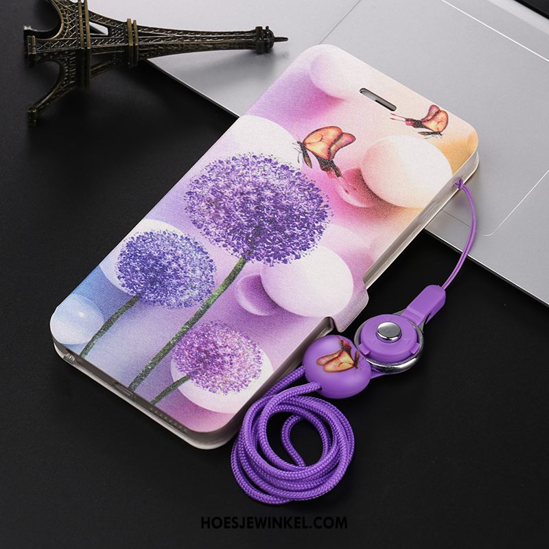 Honor 30 Hoesje All Inclusive Bescherming Leren Etui, Honor 30 Hoesje Spotprent Purper