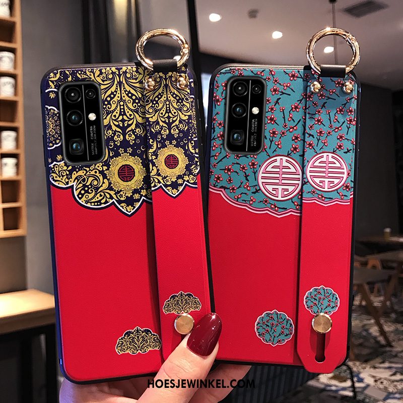 Honor 30 Hoesje Trend Rood Wind, Honor 30 Hoesje Anti-fall Hoes