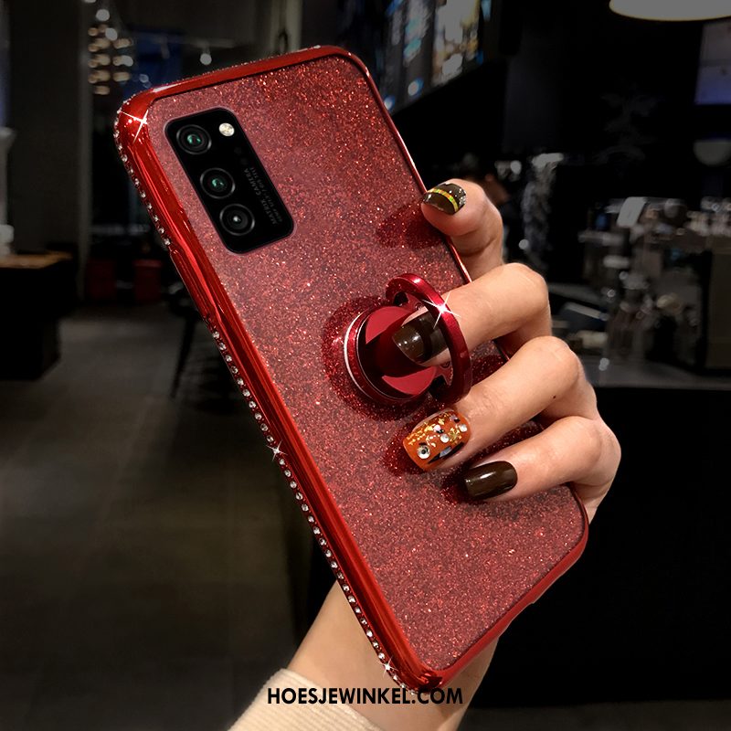 Honor 30 Pro Hoesje Hoes High End Rood, Honor 30 Pro Hoesje Anti-fall Net Red