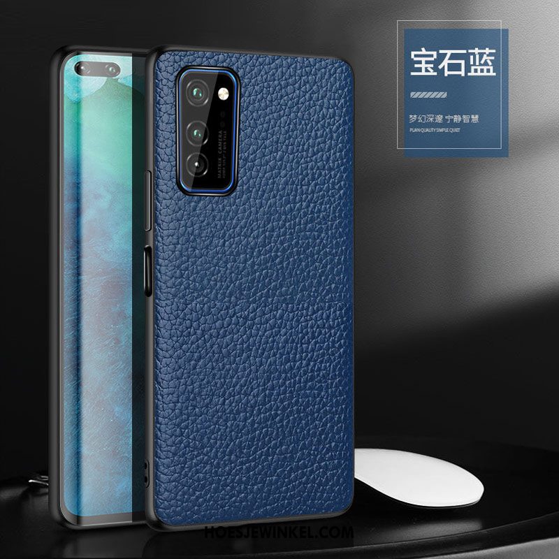 Honor 30 Pro Hoesje Leer Bescherming Leren Etui, Honor 30 Pro Hoesje Trendy Merk Bedrijf