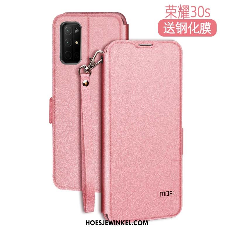 Honor 30s Hoesje Anti-fall Leren Etui Trendy Merk, Honor 30s Hoesje Schrobben Bescherming