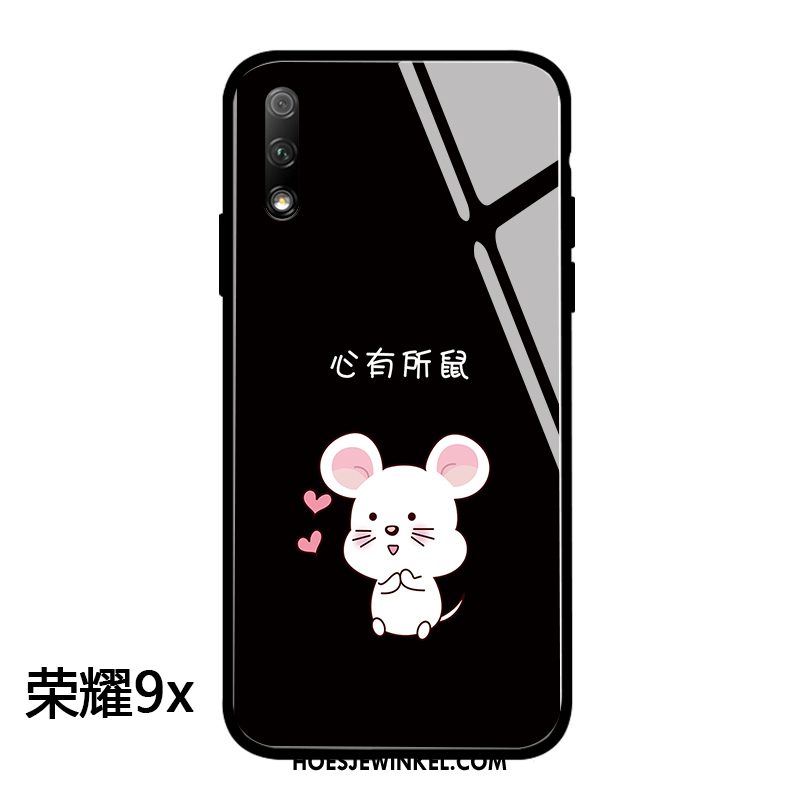 Honor 9x Hoesje Lovers Rat Glas, Honor 9x Hoesje Mooie Trendy Merk