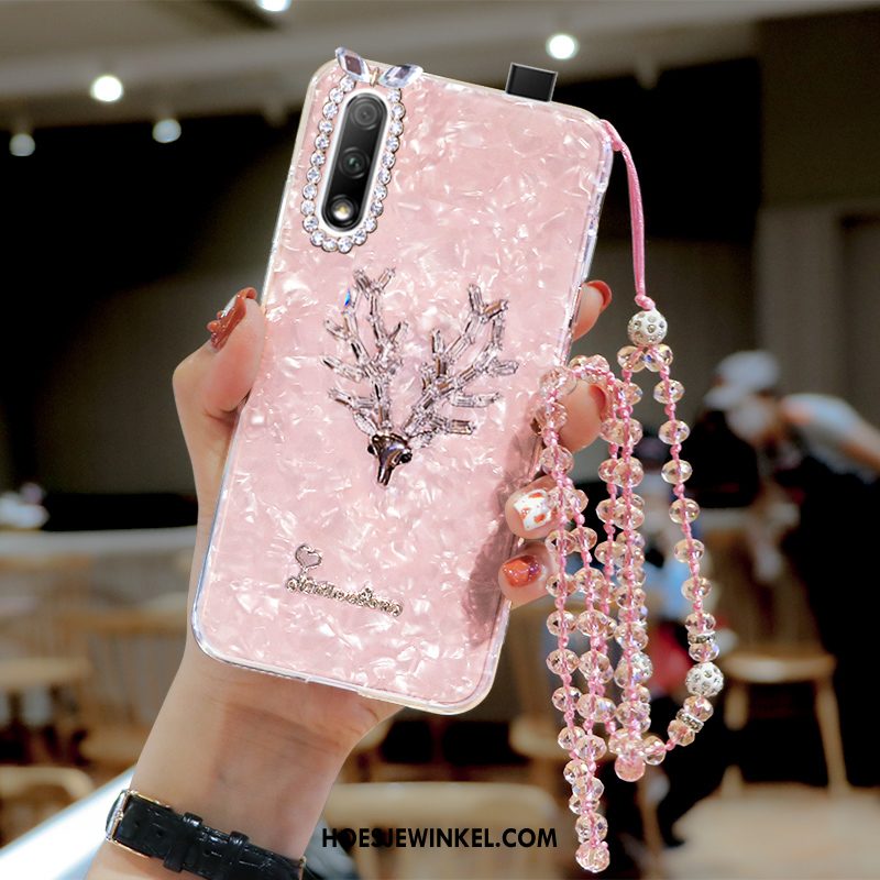 Honor 9x Hoesje Roze Zacht Bescherming, Honor 9x Hoesje Hoes Trendy Merk