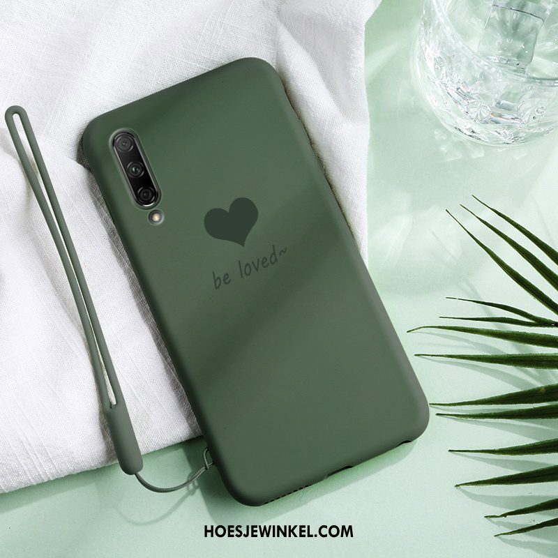 Honor 9x Pro Hoesje Mode Groen Siliconenhoesje, Honor 9x Pro Hoesje Liefde Scheppend