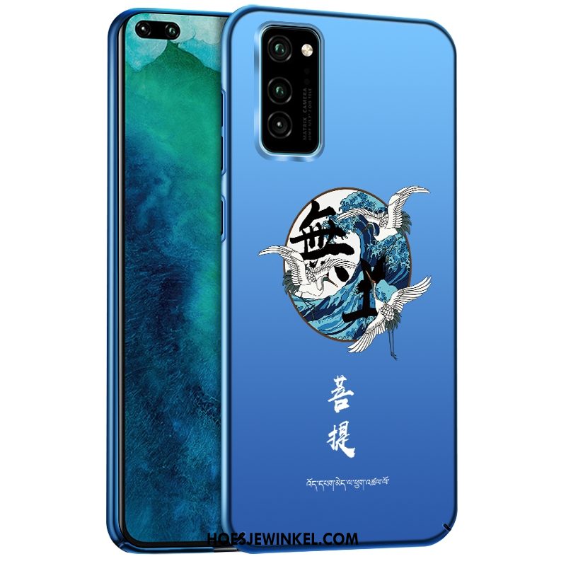 Honor View30 Pro Hoesje Blauw Schrobben Dun, Honor View30 Pro Hoesje Hard Magnetisch Nackte Farbe