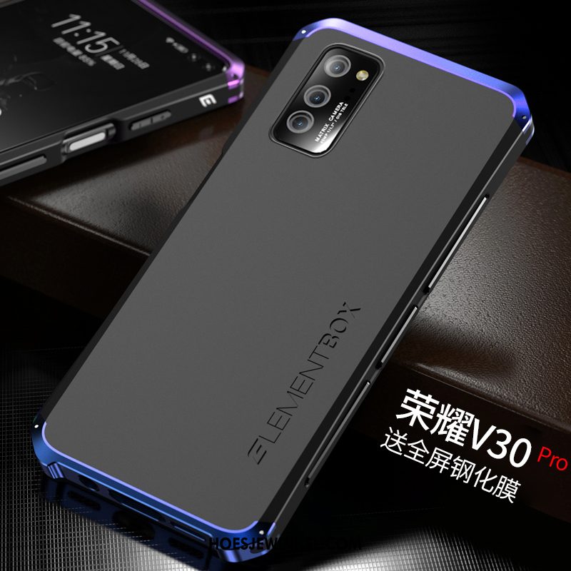 Honor View30 Pro Hoesje Eenvoudige Trendy Merk Siliconen, Honor View30 Pro Hoesje Blauw Mobiele Telefoon