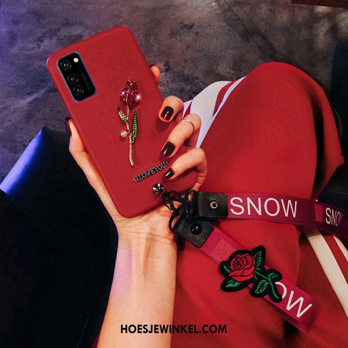 Honor View30 Pro Hoesje Hoes Mobiele Telefoon Bloemen, Honor View30 Pro Hoesje Roze Siliconen