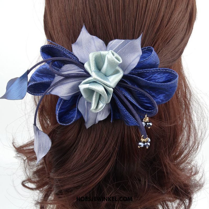 Hoofdtooi Bloemen Dames Accessoires Vlinderdas Nieuw, Hoofdtooi Bloemen Groot Met De Hand Blau