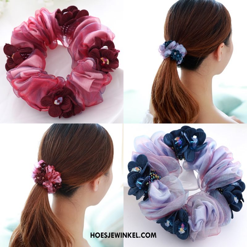 Hoofdtooi Bloemen Dames Hoofdtooi Elastiek Bind Haar, Hoofdtooi Bloemen Bloemen Pony