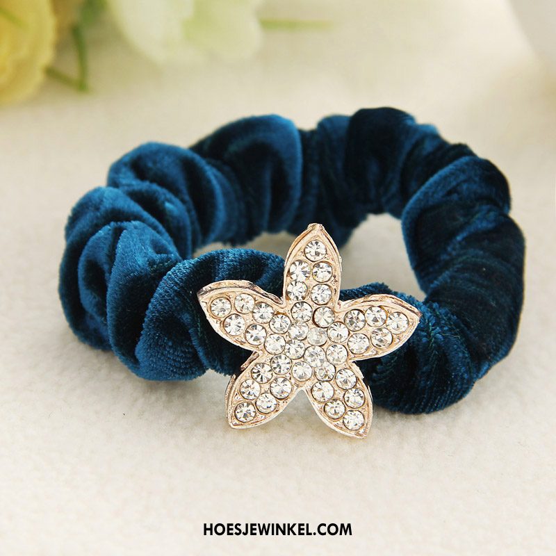 Hoofdtooi Bloemen Dames Paardenstaart Bloemen Haarring, Hoofdtooi Bloemen Elastische Band Strass