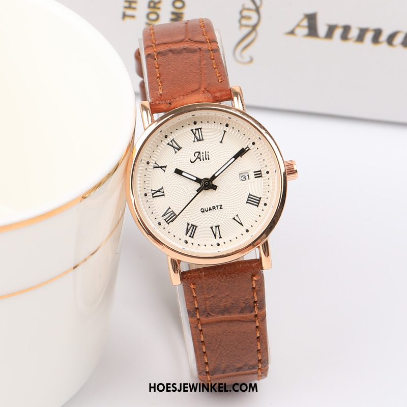 Horloges Dames Quartz Horloge Eenvoudig Trend, Horloges Elegante Kalender