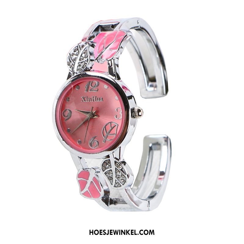 Horloges Dames Student Armbanden Tas, Horloges Mode Meisje Rosa