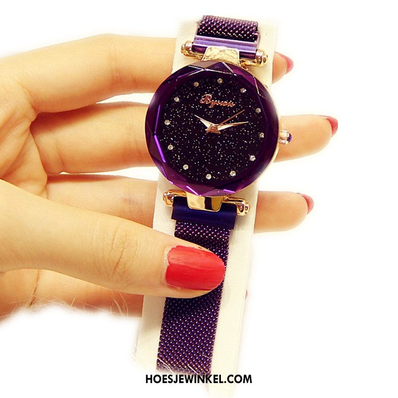 Horloges Dames Trend Eenvoudig Sterrenhemel, Horloges Waterdicht Horloge