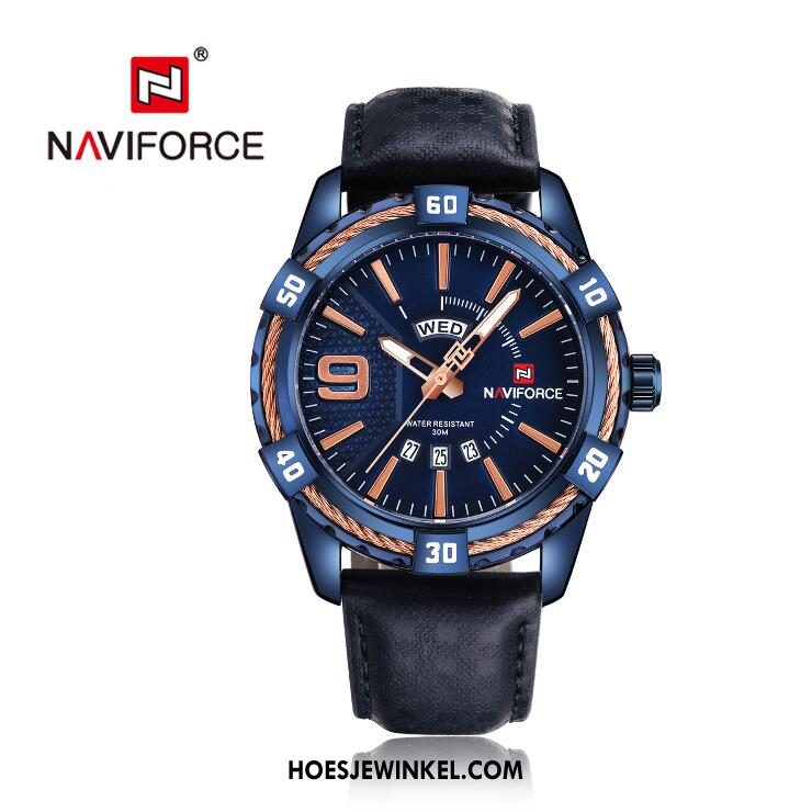 Horloges Heren Outdoor Horloge Sport, Horloges Mannen Roestvrij Staal Blau Schwarz