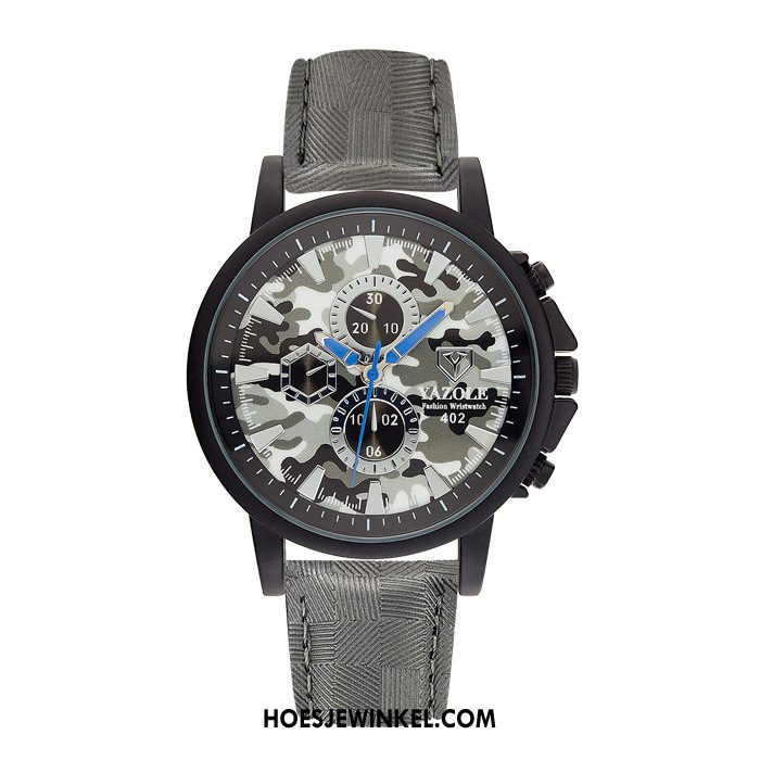 Horloges Heren Vrouwen Camouflage Quartz Horloge, Horloges Riem Mannen