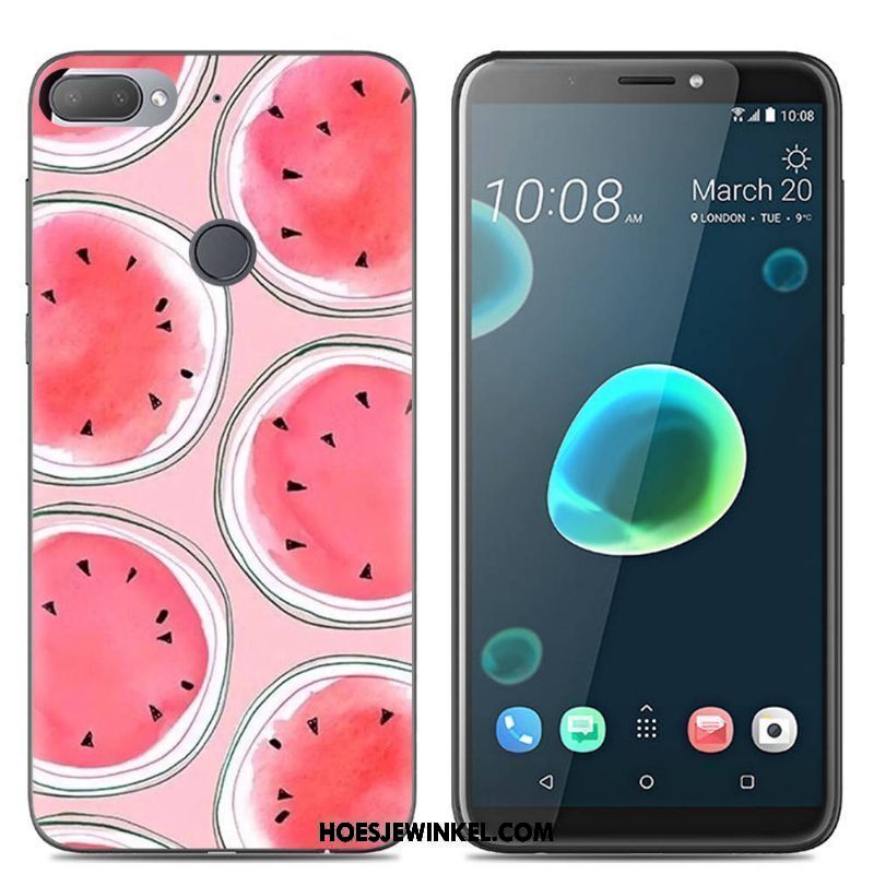 Htc Desire 12+ Hoesje Roze Siliconen Persoonlijk, Htc Desire 12+ Hoesje Spotprent Mobiele Telefoon