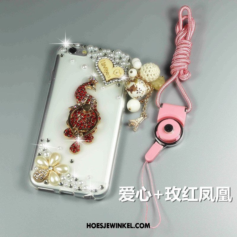 Htc One A9s Hoesje Zacht Ring Hanger, Htc One A9s Hoesje Met Strass Roze