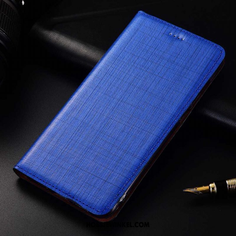 Htc U11 Life Hoesje Anti-fall Leren Etui Hoes, Htc U11 Life Hoesje Blauw Bescherming