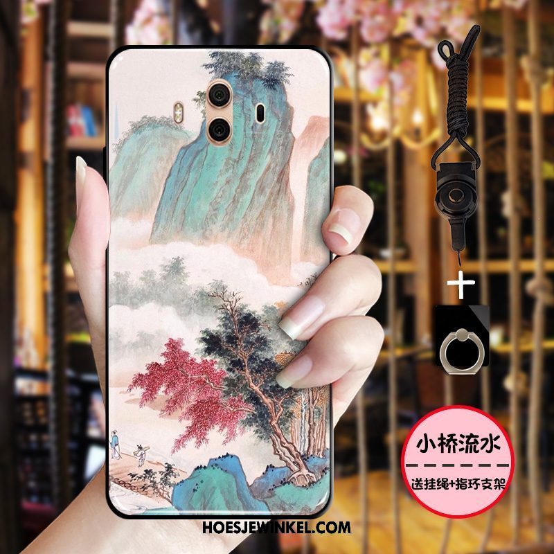 Huawei Mate 10 Hoesje All Inclusive Chinese Stijl Mobiele Telefoon, Huawei Mate 10 Hoesje Zwart Schrobben